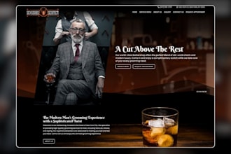 build barbershop website, hair salon, beauty website, tattoo studio website