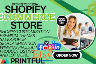 shopify store design online webshop shopify redesign shopify dropshipping store