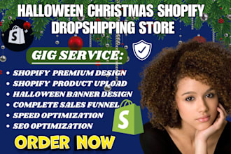 build a high converting xmas shopify website dropshipping store autods temu