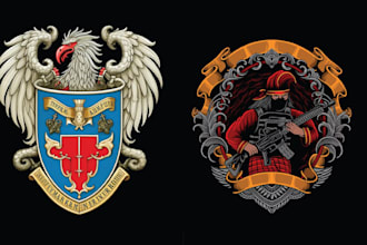 make custom falcon coat of arms logo