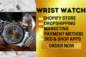 design professional bespoke wrist watch shopify store