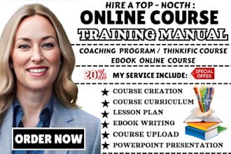 create ebook online course content course curriculum teachable course creation