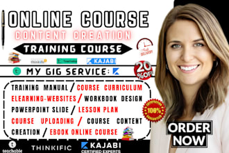 write ebook online course content training manual course curriculum creation