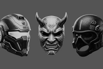 sculpt 3d helmet 3d cosplay model 3d mask knight full armor asset props