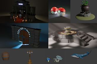 create 3d props in blender for games and more