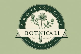 do feminine minimalist hand drawn botanical boho logo design