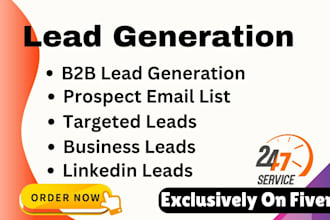 do targeted b2b lead generation, linkedin research and email list building