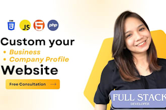 build business website, company profile, full stack developer