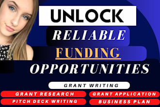 write grant proposal grant application research pitch deck business plan