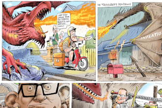 draw a crazy political cartoon or satirical cartoon