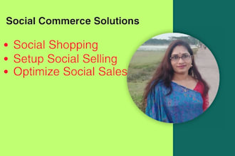 do complete social commerce setup and integration, optimize sales online store