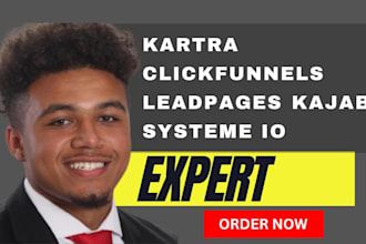 design sales funnel landing page on clickfunnels kajabi kartra leadpages expert