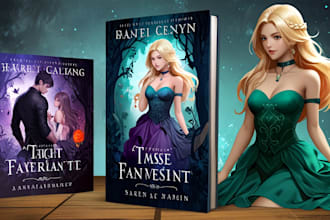 design fantasy book cover, romance book cover, and ebook cover design