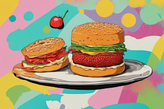 create food pop art of your food
