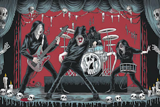 draw anything dark art, horror, black metal art illustration