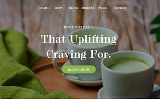 design organic matcha shopify store coffee green tea shopify dropshipping store