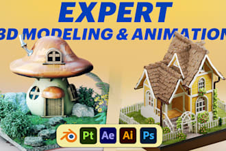 create stylized, low poly 3d models, game props, asset packs
