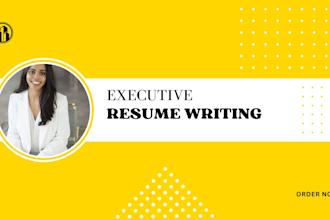 write ceo, svp, vp, cto, cfo, director, executive resume and cover letter
