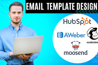 professional email template design for hubspot mailchimp aweber moosend
