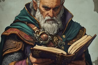 do create a dnd art and d and d character for you