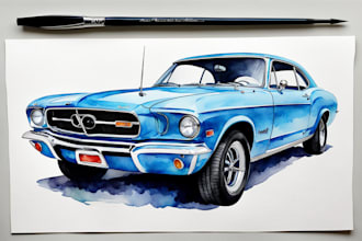 custom a watercolor car design