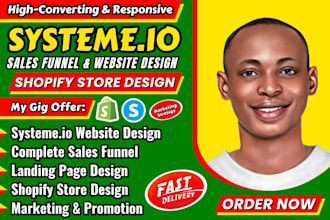 do systeme io sales funnel landing page, shopify, systeme io website