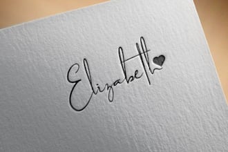 design handwritten signature logo for your name or company