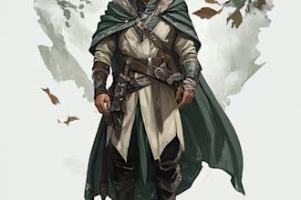 do fantasy character dnd art and d character