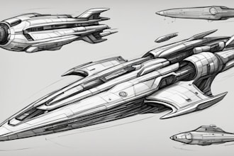 cerate concept art and spaceship or vehicle design