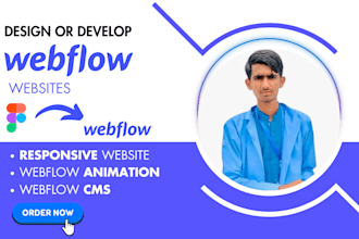 create webflow website , webflow design, figma to webflow