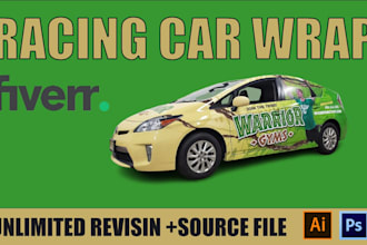 do awesome car wrap , truck wrap, any vehicle and wrap, car wrap, bike wrap