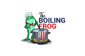 boiling frog podcast logo design