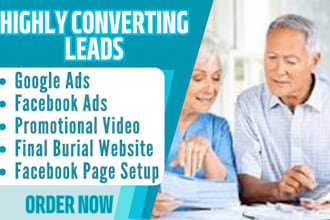 burial insurance leads final expenses leads facebook ads google ads video ads