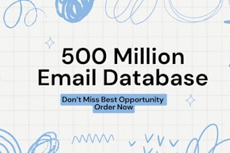 provide 500 million email databases