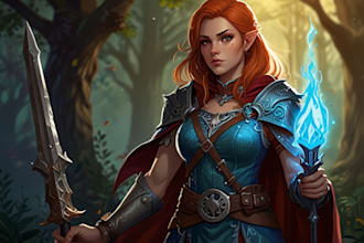 make a d and d character art and dnd art