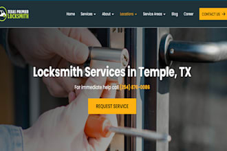 design locksmith website, locksmith landing page, locksmith website