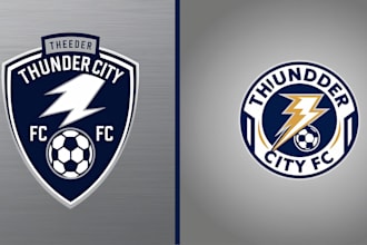 create amazing soccer football team logo and club wordmark