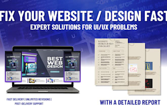 audit your website UI UX and solve any problem fast