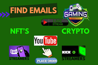 find valid emails from youtube or twitch streamers