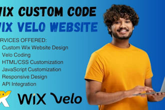 build custom wix websites with advanced wix velo code features HTML CSS js code