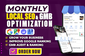 boost monthly local SEO ranking and do gmb optimization