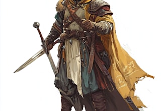 make create a dnd art and d and d character for you