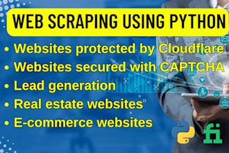 do web scraping, data extraction, data mining by python