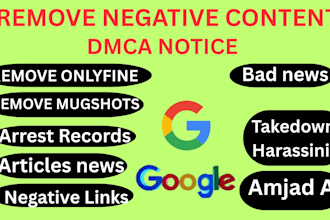 remove mugshots,delete negative links,cases,articles,arrest bed news from google