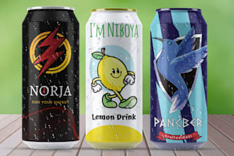 do can label and logo for beer, soda, seltzer, juice, beverges, energy drink,box