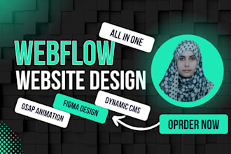 expert for webflow website design or figma to webflow landing page 3d animation