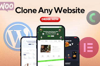 do copy clone duplicate website or redesign elementor website