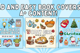 create original illustrated bold and easy book cover and a content for KDP
