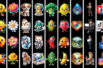 give you 500 animated 3d images, fruits, animals, flowers, characters and more