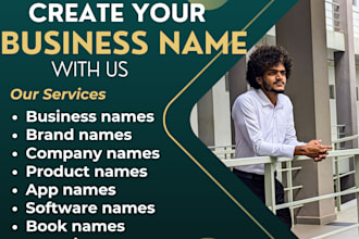 create 20 excellent company names, brand names, or business names and slogans